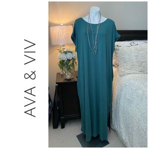 Women’s Plus Size Short Sleeve T-Shirt Maxi Dress X NWT